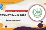 CSS MPT Result 2026 | www.fpsc.gov.pk